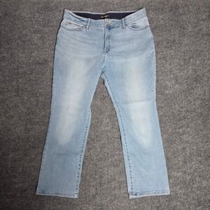 Lee Regular Fit Straight Leg Mid Rise‎ Women's Denim Jeans Size 18 Short Light